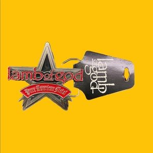 Lamb of god belt buckle